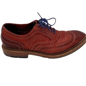 Allen Edmonds Red Leather Wingtip Brogue‎ Oxford Shoes Neumok Boys Men Sz 6